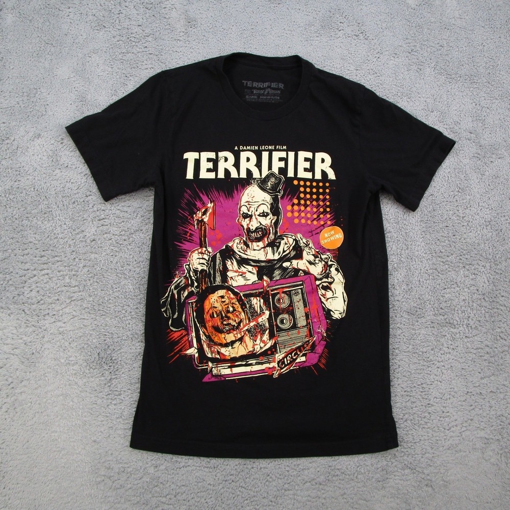 Terror Threads Terrifier Art the Clown Horror Movie Graphic T-Shirt Mens Medium